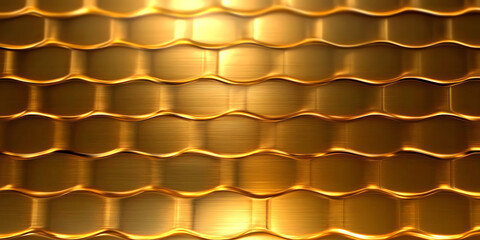 Poster - seamless gold metal texture with a golden gradient background, perfect for a textured metallic templ