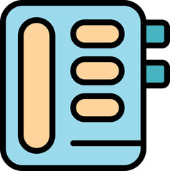 Poster - Vintage answering machine with buttons and displaying recording status, ideal for communication and message management