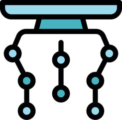 Poster - Decentralized network showcasing interconnected nodes branching out from a central hub, symbolizing data flow and connectivity in a distributed system