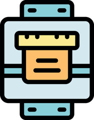 Poster - Electricity meter icon representing power consumption measurement and kilowatt hour usage tracking