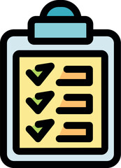 Poster - Clipboard with completed checklist symbolizing efficient task management and successful completion of goals