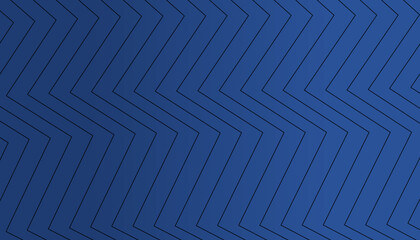 Poster - abstract geometric chevron line pattern on gradient blue background, minimalist modern banner design for digital or print templates