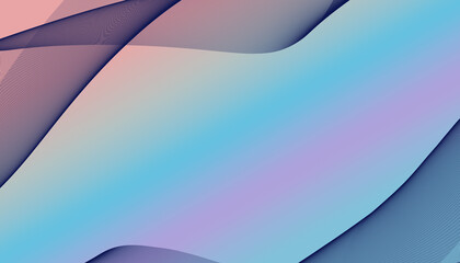 Fototapete - abstract gradient wave with flowing lines in pink and blue hues, banner digital design, website background, or modern branding
