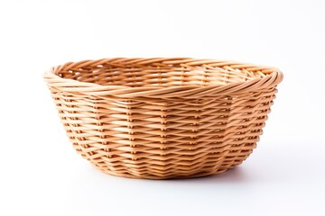 Isolated wicker basket white background Easter object