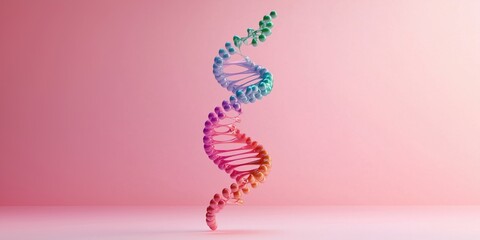 Poster - Colorful DNA Helix Structure Representing Genetic Information and Molecular Biology Concepts