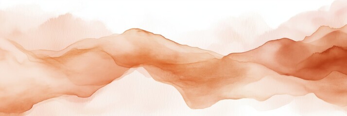 Poster - Abstract watercolor background with soft warm tones and flowing shapes, ideal for modern design and artistic projects