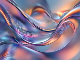 Poster - A mesmerizing abstract wave pattern showcasing fluid dynamics with vibrant colors. Perfect for backgrounds or creative digital projects.