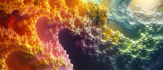Poster - A vibrant abstract image showcasing colorful textures and patterns that evoke emotions, perfect for creative projects and artistic presentations.