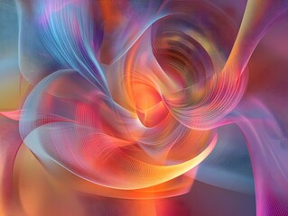 Poster - An abstract composition of swirling colors and patterns that evoke a sense of motion and creativity. Ideal for artistic and design projects.