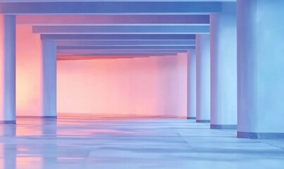 Poster - Exploring Modern Architectural Spaces: A Study of Light, Color, and Geometry in Contemporary Interior Design