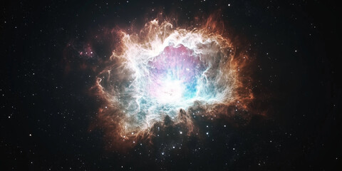 nebula constellation stars light. sparkling red black color. astronomy science poster nebula backgro