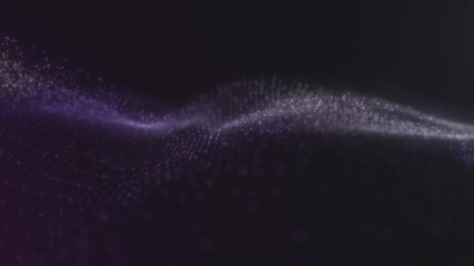 Wall Mural - Abstract Purple Particle Wave with Smooth Motion