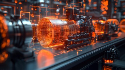 Poster - Utilizing digital twin models, a factory optimizes its entire production process through simulation