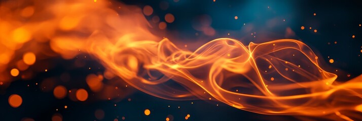 Poster - Abstract Fire Flames Design - Fiery abstract swirls, energy, passion, power, and transformation.  A dynamic image symbolizing intense heat and movement.