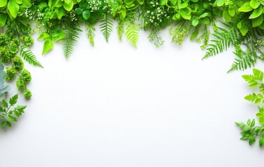 Poster - In a 3D studio setup, there are spring branches and leaves as well as a podium. The area is equipped with presentation platforms and a mock-up background, adhering to an abstract minimal composition