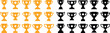 © AbdulJabbar - Trophy cup award icon in flat set. vector for apps or website logo Winner sport championship ceremony label, first place prize, victory sign icon design isolated on transparent background