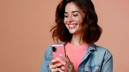 Wall Mural - The Woman with Smartphone