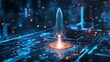 © Thirakun - Technological innovation represented by a glowing rocket launching from a laptop