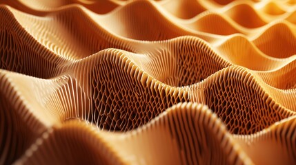 Wall Mural - Abstract orange wavy textured surface.