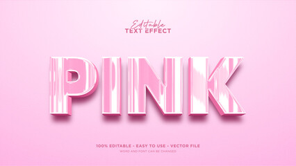 Aufkleber - Editable pink 3d text effect, love text style effect