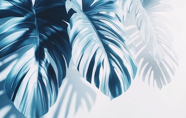 Poster - This 3D rendered scene displays a studio with spring branches, leaves, and a podium. It incorporates product presentation platforms and a mock-up background, styled in an abstract minimal design