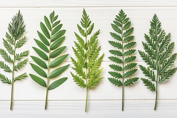 Retouch-ready design of an isolated tree branch with green leafage