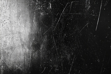 Poster - Subtle grunge texture with a gradient from deep black to muted gray highlighting scratches and scuffs for an industrial minimalist vibe