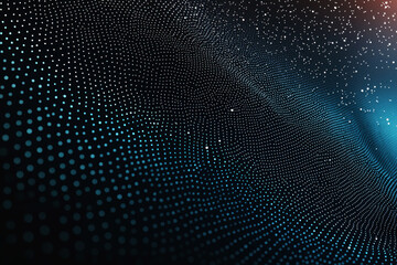 Poster - Deep black and navy blue gradient with minimalist stars creating a subtle space pattern in high definition