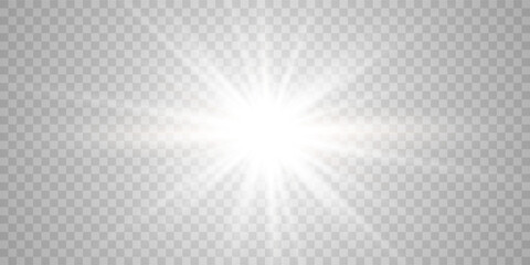 Wall Mural - light vector with sun glare. sun, sunrays, and glare. gold flare and glare. png