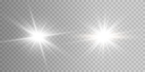 Wall Mural - glow light effect. star burst with sparkles.sun.