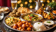 © Elenba - Festive New Year's thali with vibrant dishes and holiday decor, celebration