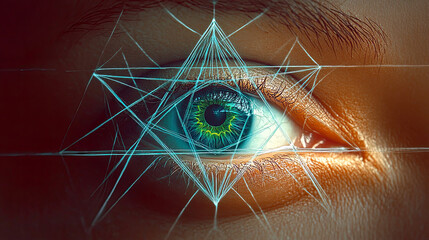 Poster - Exploring the Depths of Consciousness Through Vivid Sacred Geometry and Symbolism