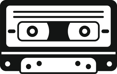 Poster - classic audio cassette tape, symbolizing vintage music and analog sound recording technology