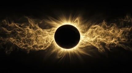 Wall Mural - A total solar eclipse, symbolizing the powerful astronomical events the season.