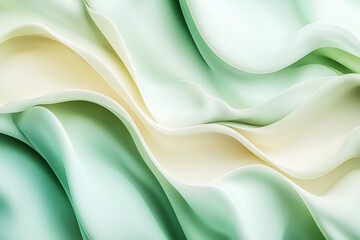 Poster - Soft abstract design with fluid shapes in blended pastel colors creates a calming aesthetic experience