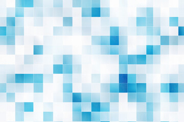 Poster - Soft gingham pattern of light blue and white squares creates a playful and airy aesthetic in high resolution