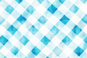 Poster - Soft gingham pattern in light blue and white squares for a fresh and playful aesthetic in high resolution