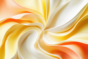 Poster - Swirling organic patterns in warm golden tones create a fluid motion on a clean white backdrop