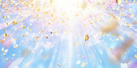 Wall Mural - celebration confetti burst: a whimsical and festive explosion of colorful confetti erupts against a 