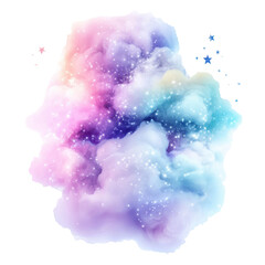 Wall Mural - celestial dreamscape: a whimsical explosion of vibrant, iridescent colors paints a magical dreamscap