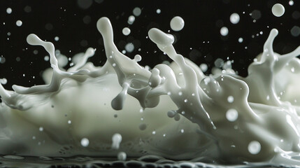 milk splash in background