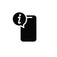 Poster - information basic mobile solid icon vector design good for web or mobile app