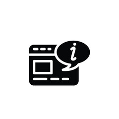 Poster - web page info solid icon vector design good for web or mobile app