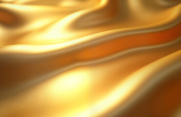 Poster - Golden smooth surface with soft gradient. Luxury and premium material. Elegant and modern design. Abstract texture. Shiny and glossy. Warm yellow tones. Soft sheen. High quality.
