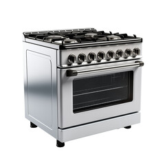 Silver Kitchen Stove Isolated On Transparent Background	