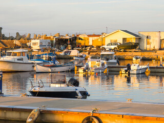 Wall Mural - Sunset view of the port of Sozopol, Bulgaria