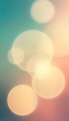 Leinwandbilder - Blurred background with warm, cool tones creates dreamy atmosphere. Light circles blend seamlessly. Suitable for inviting visuals. Soft color transition suggests calm, tranquil scene. Ideal for
