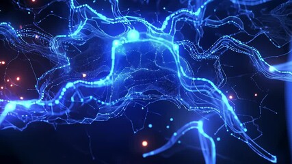 Poster - Exploring the mesmerizing dance of electric currents in a captivating digital landscape. Generative AI