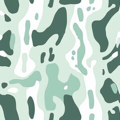 Poster - Seamless Abstract Pattern Design Mid Century Modern Art Mint White Shapes