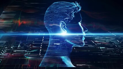 Poster - Discovering the intersection of technology and humanity through digital art representations of human consciousness. Generative AI
